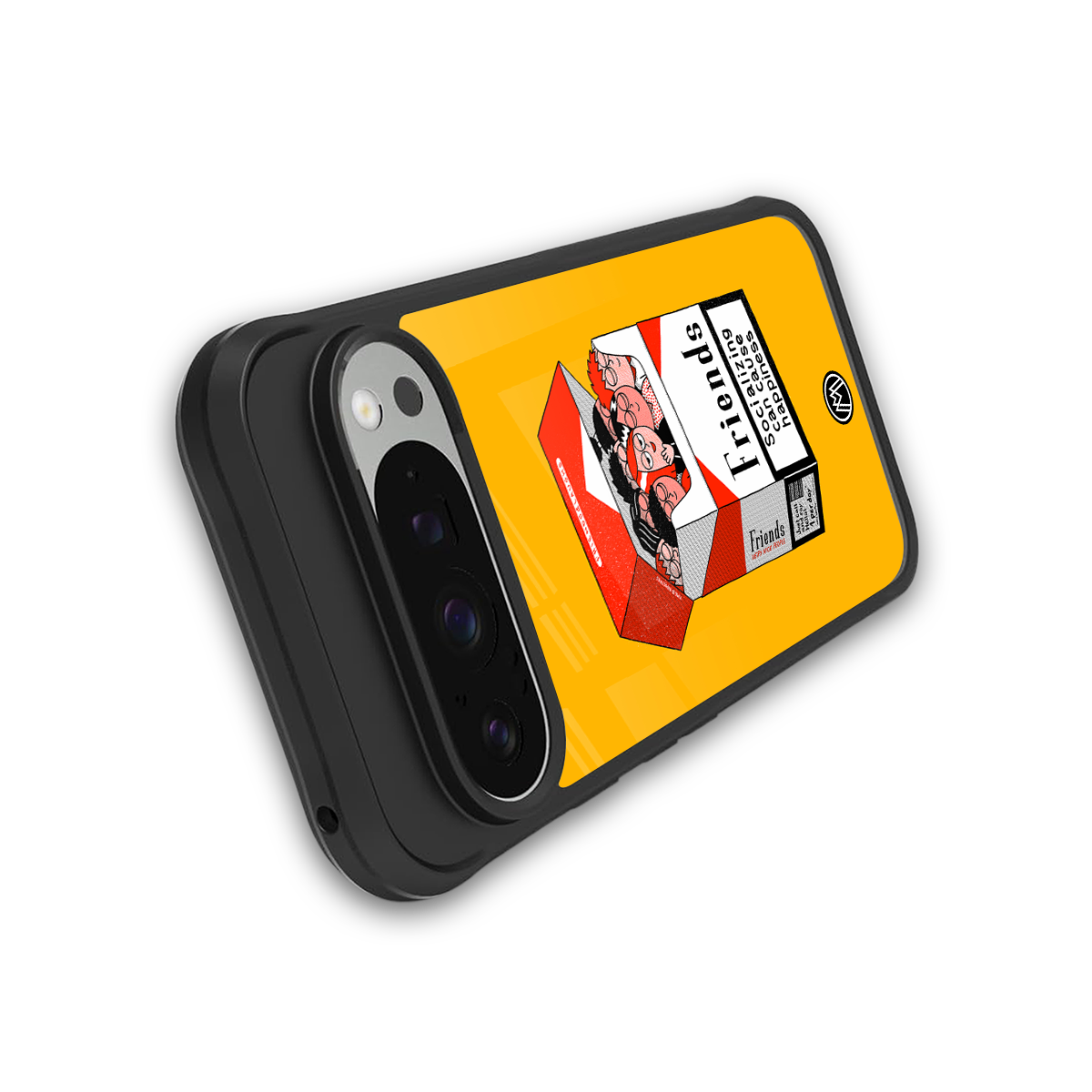 socializing can cause happiness back phone cover | glass case for google pixel 9 pro xl