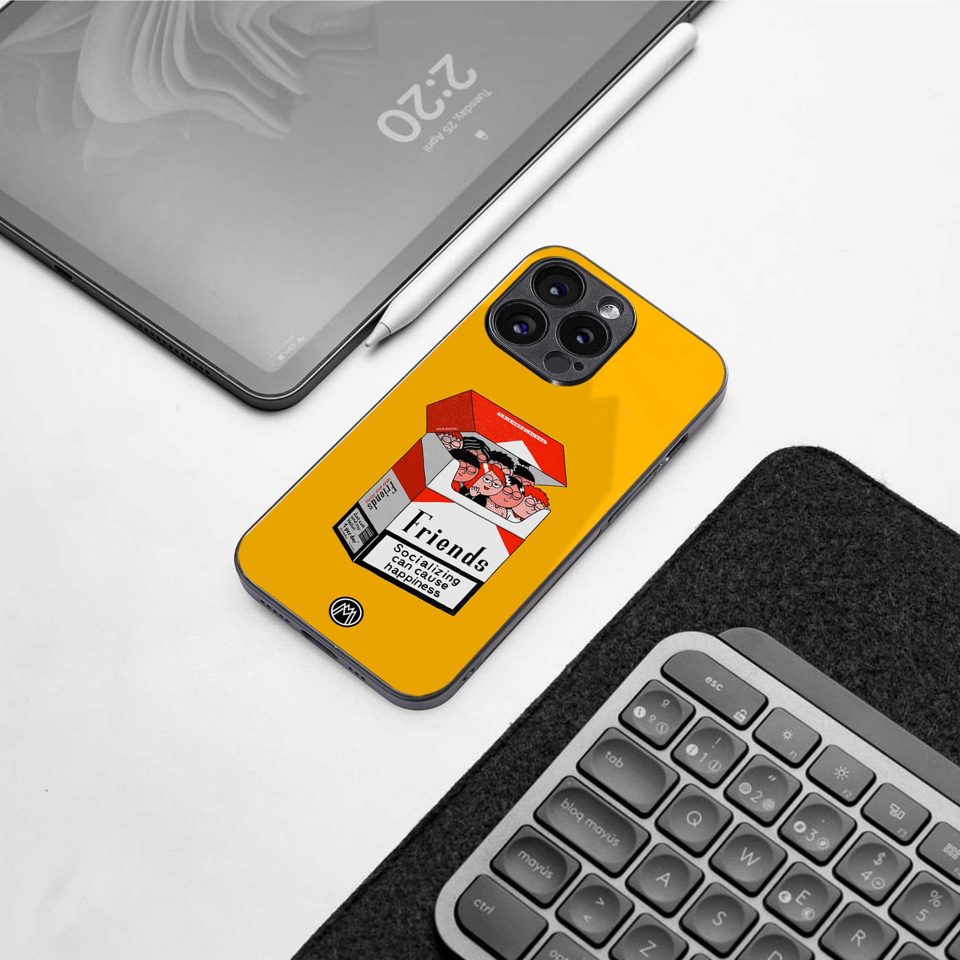 socializing can cause happiness back phone cover | glass case for samsung galaxy s24 fe