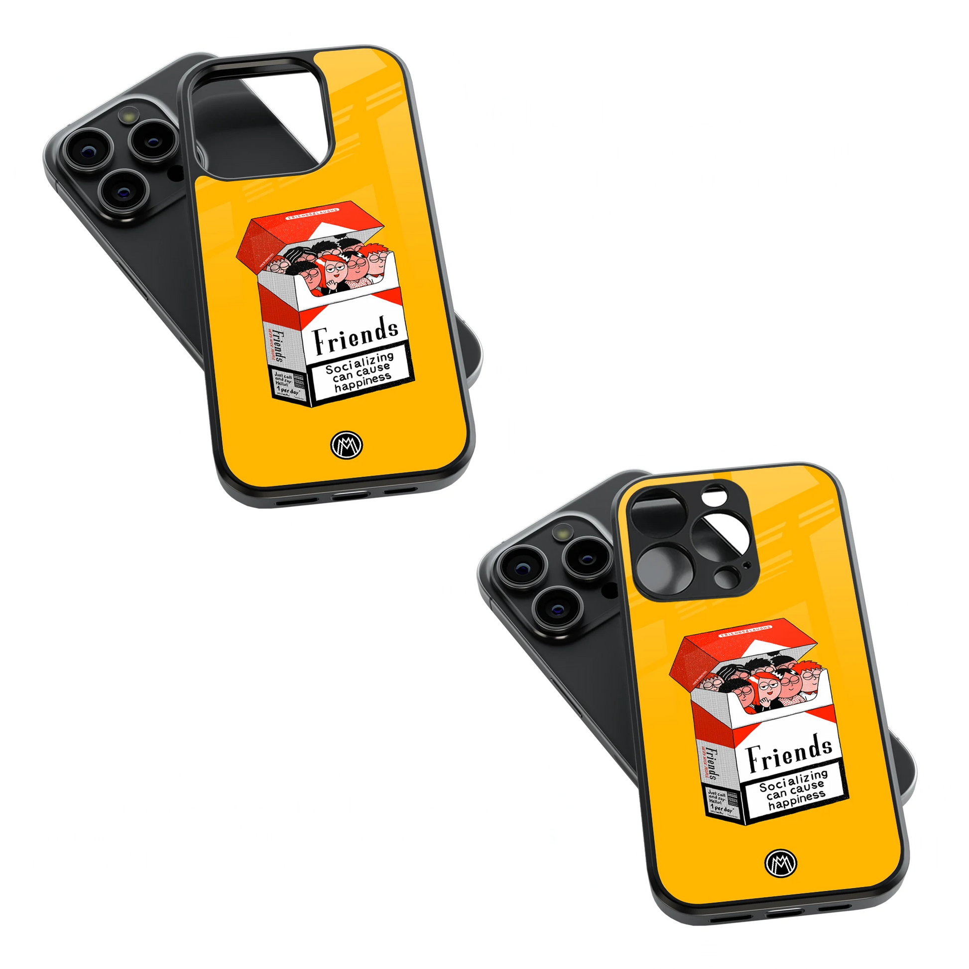 Trendy Glass Back Mobile Case for iPhone, Samsung, Redmi, OnePlus, Google Pixel, Motorola