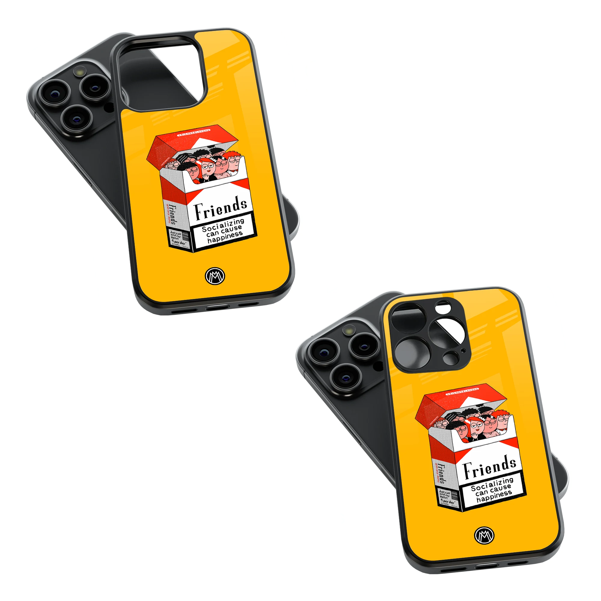 Trendy Glass Back Mobile Case for iPhone, Samsung, Redmi, OnePlus, Google Pixel, Motorola