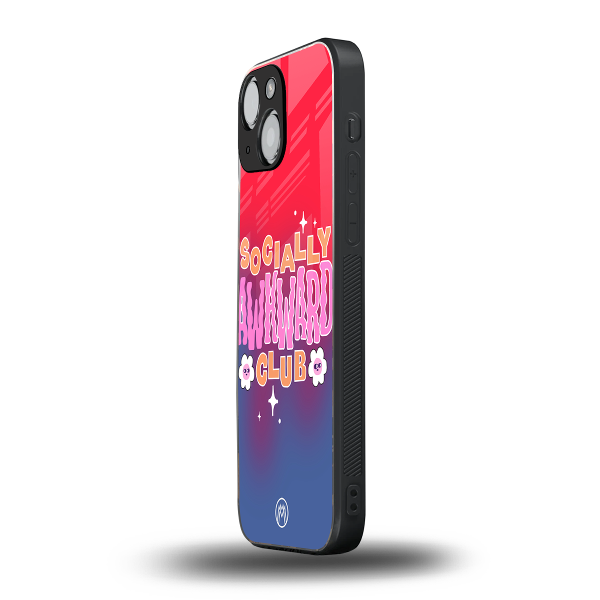 socially awkward club back phone cover | glass case for iphone 13 mini