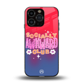 socially awkward club back phone cover | glass case for iphone 13 pro