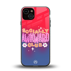 socially awkward club back phone cover | glass case for iphone 13