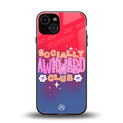 socially awkward club back phone cover | glass case for iphone 13