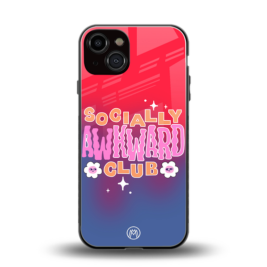 socially awkward club back phone cover | glass case for iphone 13