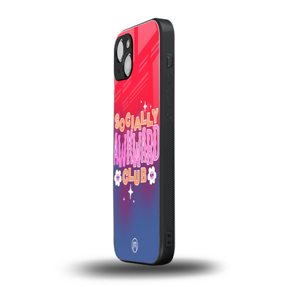 socially awkward club back phone cover | glass case for iphone 13