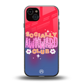 socially awkward club back phone cover | glass case for iphone 14 plus