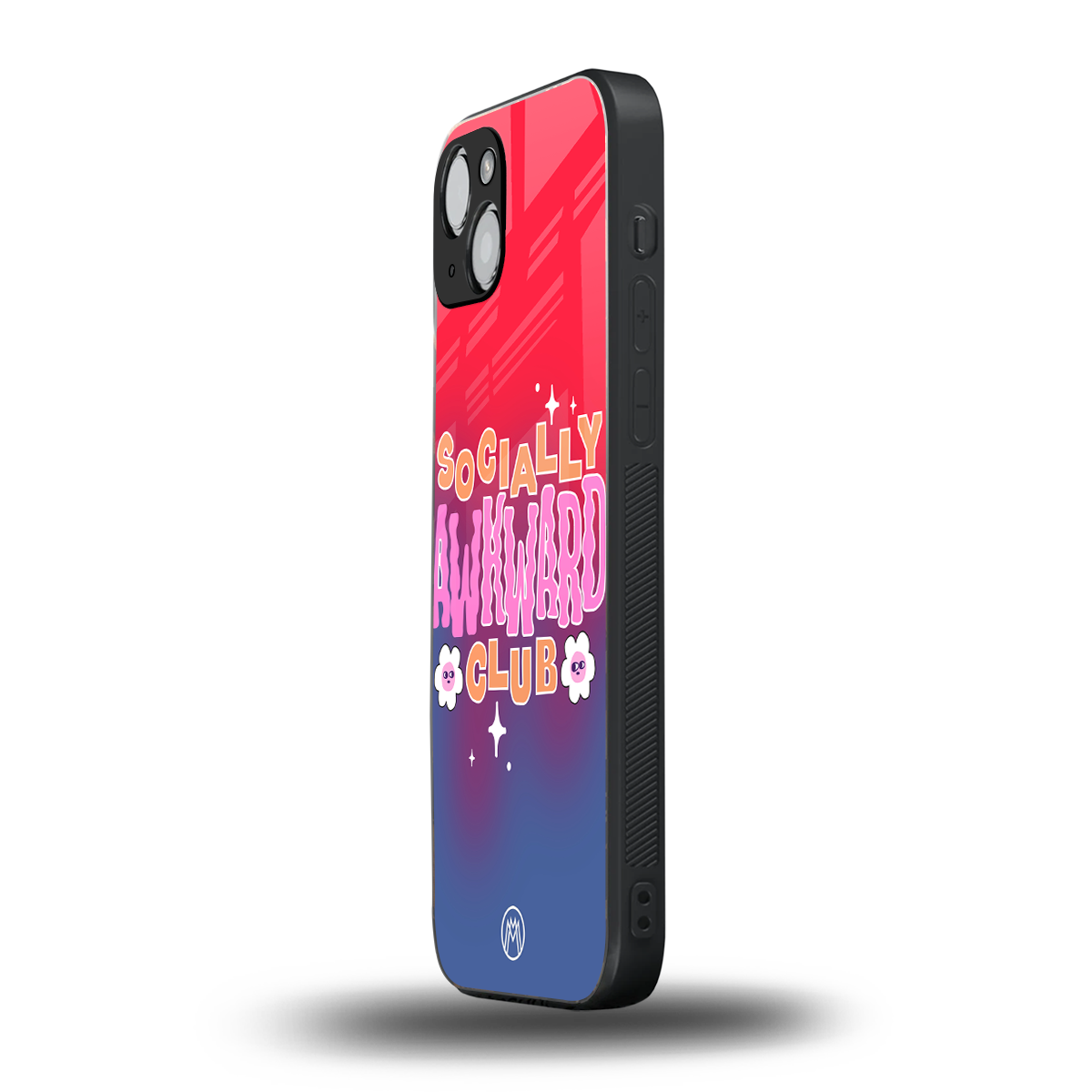socially awkward club back phone cover | glass case for iphone 15 plus