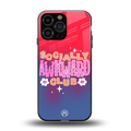 socially awkward club back phone cover | glass case for iphone 14 pro max
