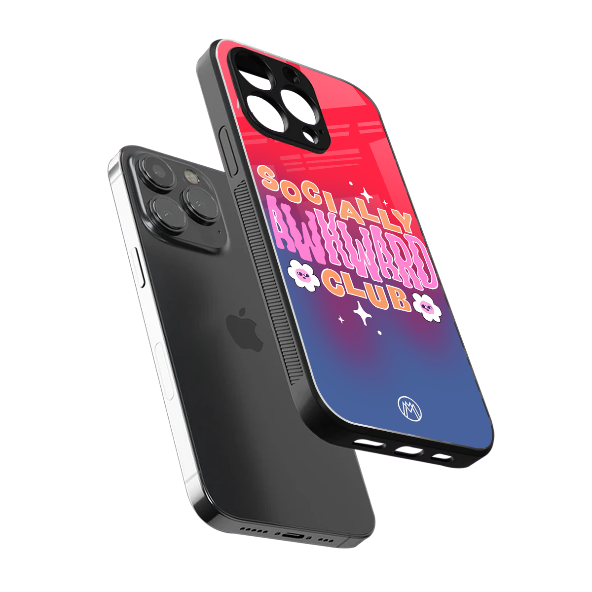 socially awkward club back phone cover | glass case for iphone 14 pro max
