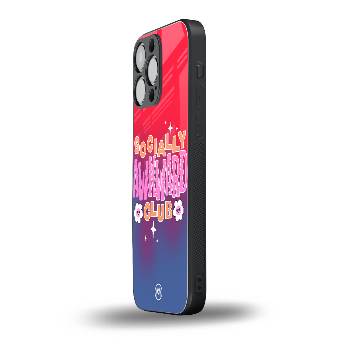 socially awkward club back phone cover | glass case for iphone 14 pro max