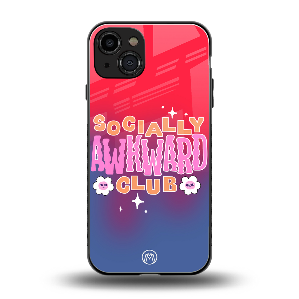 socially awkward club back phone cover | glass case for iphone 15