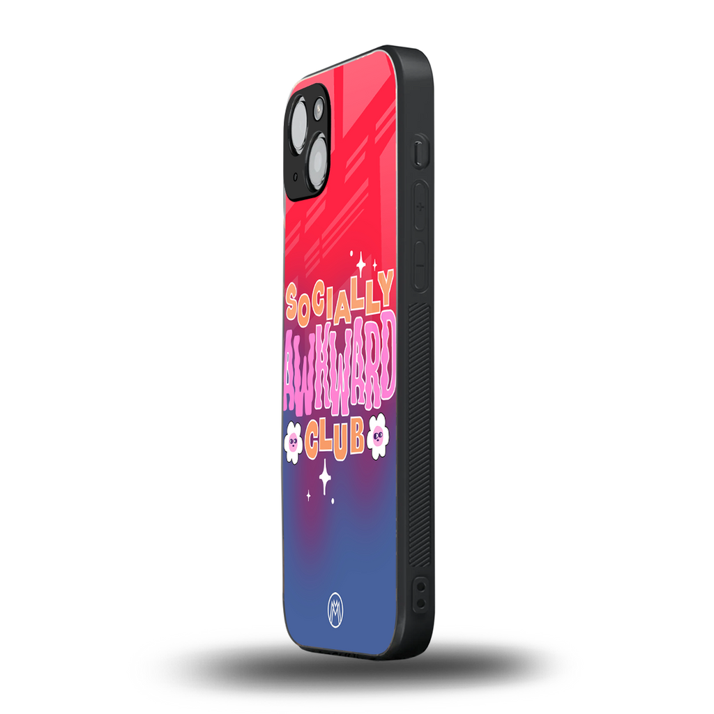 socially awkward club back phone cover | glass case for iphone 15