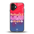 socially awkward club back phone cover | glass case for iphone 16