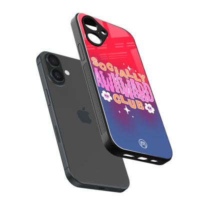 socially awkward club back phone cover | glass case for iphone 16