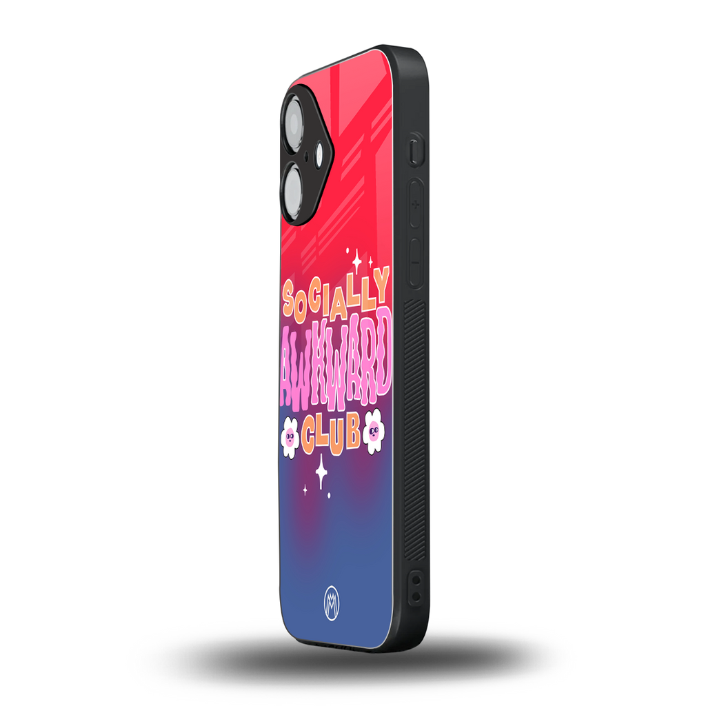 socially awkward club back phone cover | glass case for iphone 16