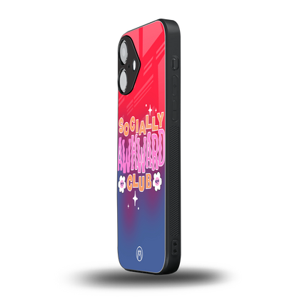 socially awkward club back phone cover | glass case for iphone 16