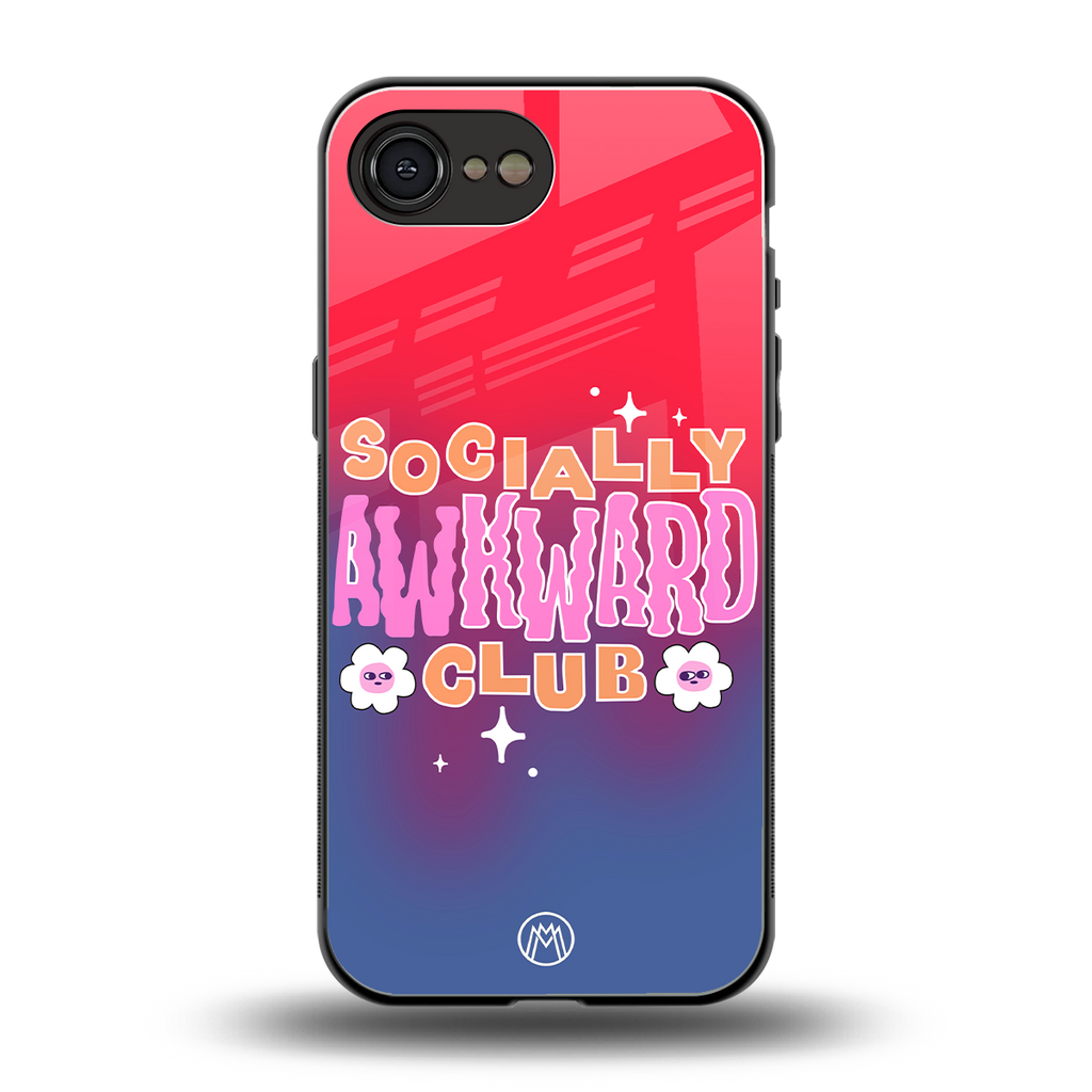 socially awkward club back phone cover | glass case for iphone 16e