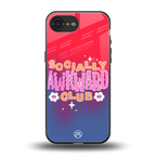 socially awkward club back phone cover | glass case for iphone 16e