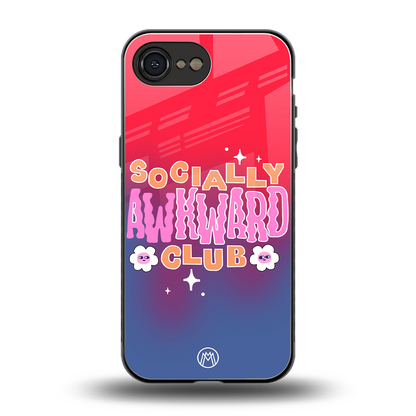 socially awkward club back phone cover | glass case for iphone 16e