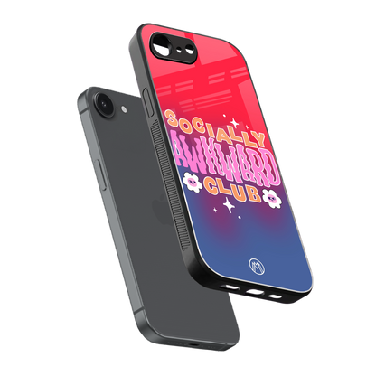 socially awkward club back phone cover | glass case for iphone 16e
