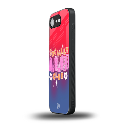 socially awkward club back phone cover | glass case for iphone 16e