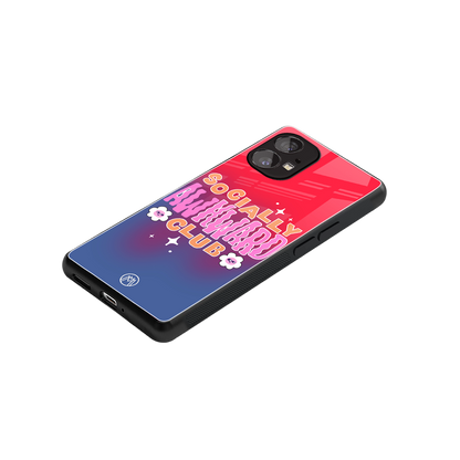 socially awkward club back phone cover | glass case for nothing phone 1