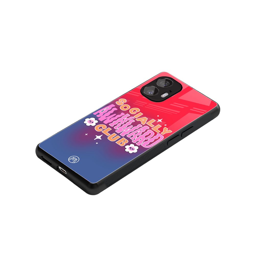 socially awkward club back phone cover | glass case for nothing phone 2