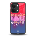 socially awkward club back phone cover | glass case for oneplus nord 3