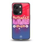 socially awkward club back phone cover | glass case for oneplus nord 3