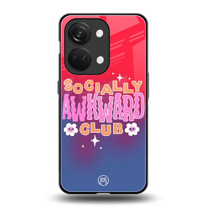 socially awkward club back phone cover | glass case for oneplus nord 3