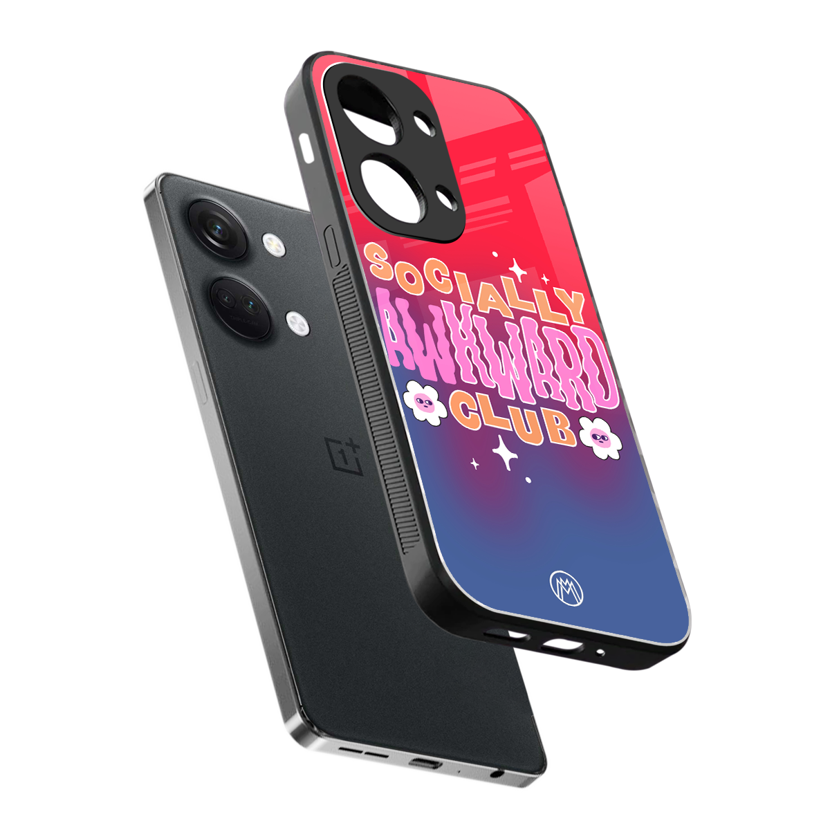 socially awkward club back phone cover | glass case for oneplus nord 3