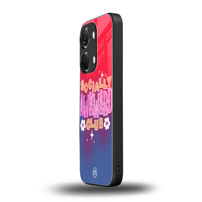 socially awkward club back phone cover | glass case for oneplus nord 3