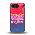 socially awkward club back phone cover | glass case for oneplus nord 4