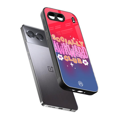 socially awkward club back phone cover | glass case for oneplus nord 4