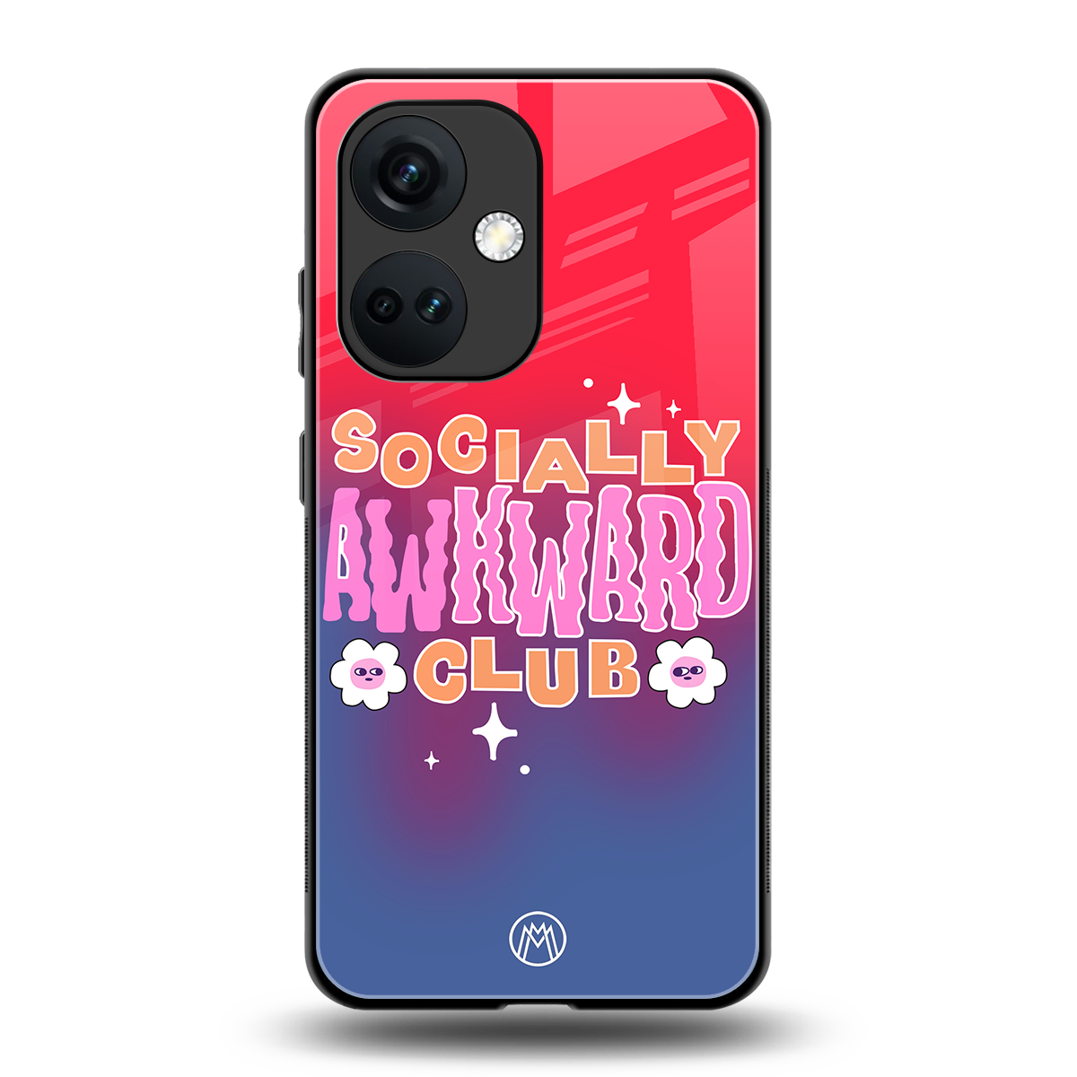 socially awkward club back phone cover | glass case for oneplus nord ce 3