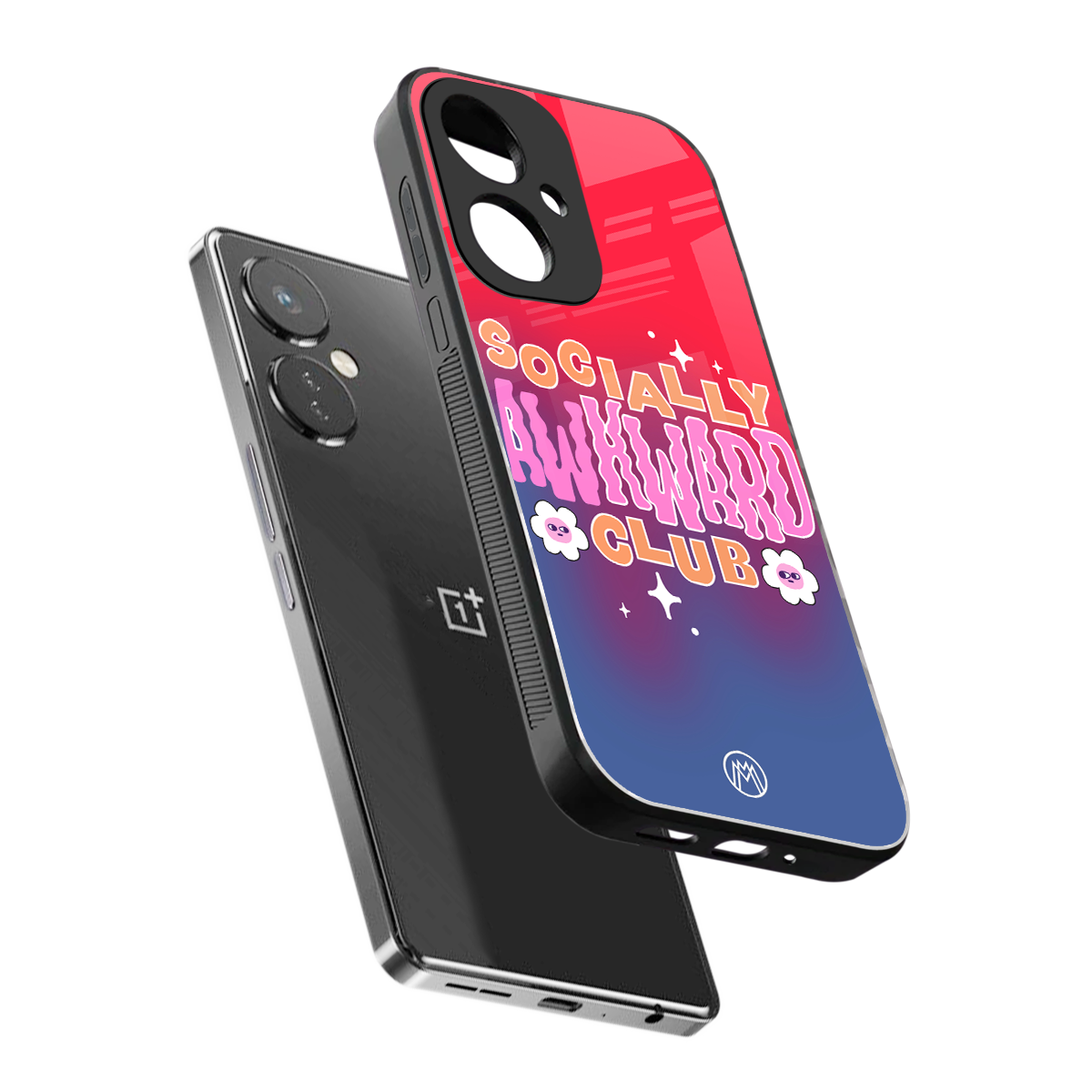 socially awkward club back phone cover | glass case for oneplus nord ce 3
