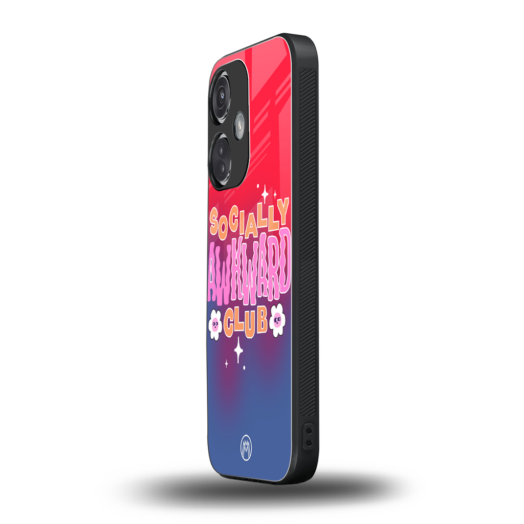 socially awkward club back phone cover | glass case for oneplus nord ce 3