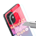 socially awkward club back phone cover | glass case for oneplus nord ce 3