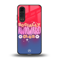 socially awkward club back phone cover | glass case for oneplus nord ce 4 lite