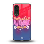 socially awkward club back phone cover | glass case for oneplus nord ce 4 lite