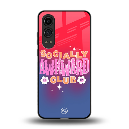 socially awkward club back phone cover | glass case for oneplus nord ce 4 lite