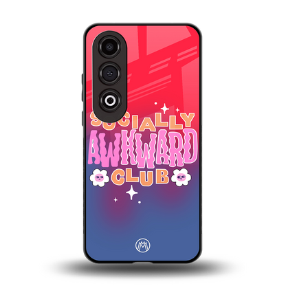 socially awkward club back phone cover | glass case for oneplus nord ce 4