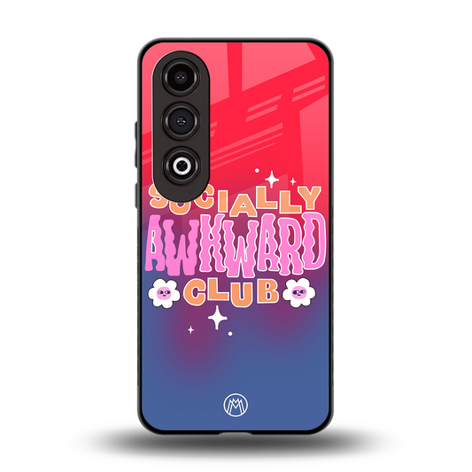 socially awkward club back phone cover | glass case for oneplus nord ce 4