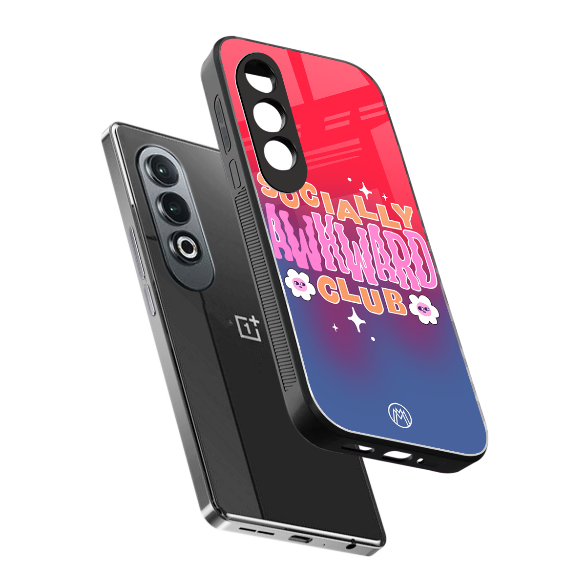 socially awkward club back phone cover | glass case for oneplus nord ce 4