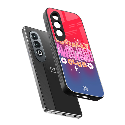 socially awkward club back phone cover | glass case for oneplus nord ce 4