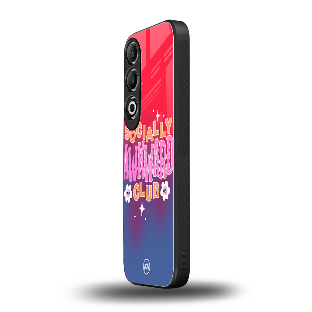 socially awkward club back phone cover | glass case for oneplus nord ce 4