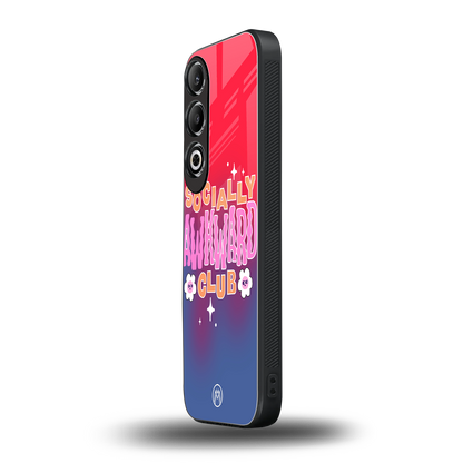 socially awkward club back phone cover | glass case for oneplus nord ce 4