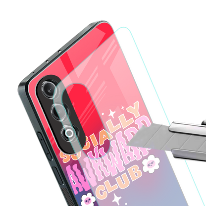 socially awkward club back phone cover | glass case for oneplus nord ce 4