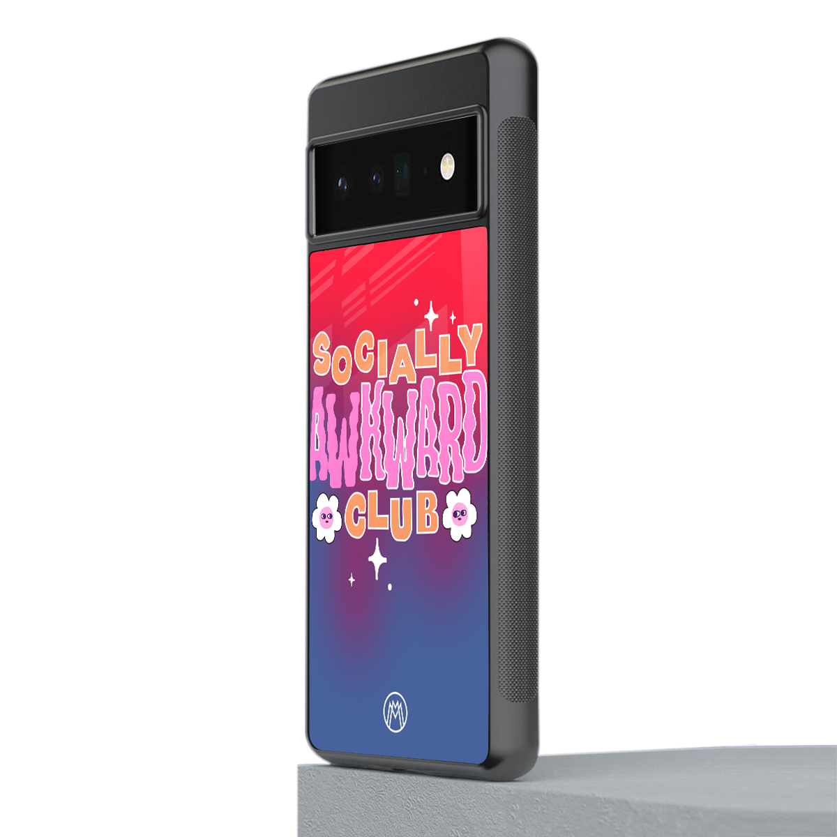 socially awkward club back phone cover | glass case for google pixel 6 pro